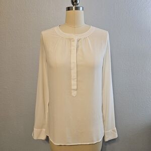 Banana Republic Cream Chiffon Silk Blouse
